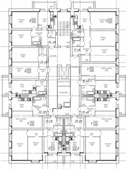 2-к. квартира, 63 м², 9/9 эт.