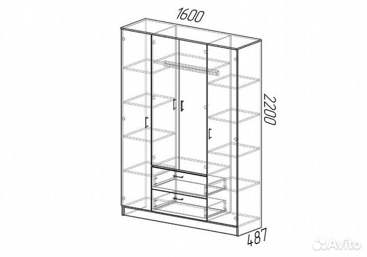 Шкаф Квадро Белый