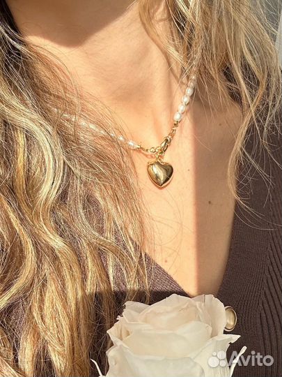 Колье из натурального жемчуга