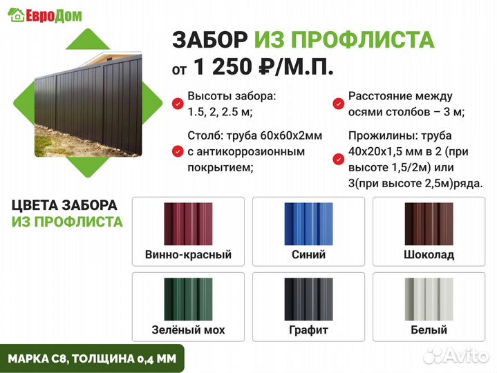 Забор под ключ