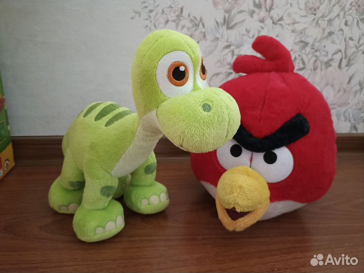 Мягкая игрушка Angry Birds и Добрый динозавр