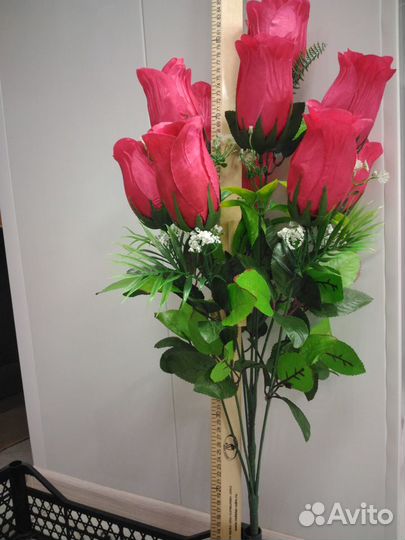 Букет 82см розы-бутоны 10 гололв