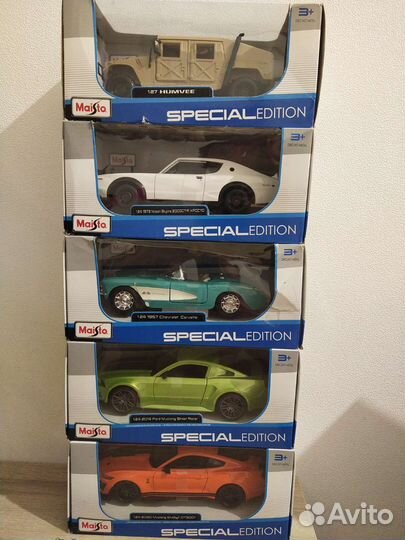 Модели автомобиля 1:24, Maisto, Bburago, новые