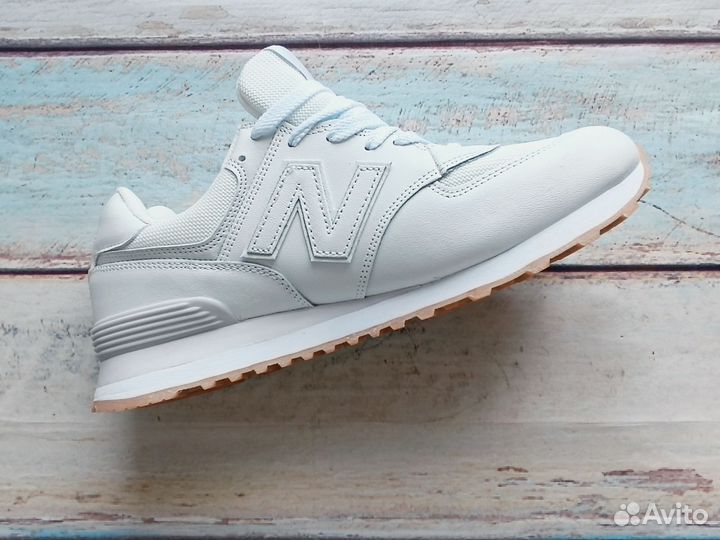 Кроccовки New Balance 574 белая кожа