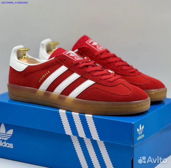 Кроссовки Adidas Gazelle Red (Арт.78223)