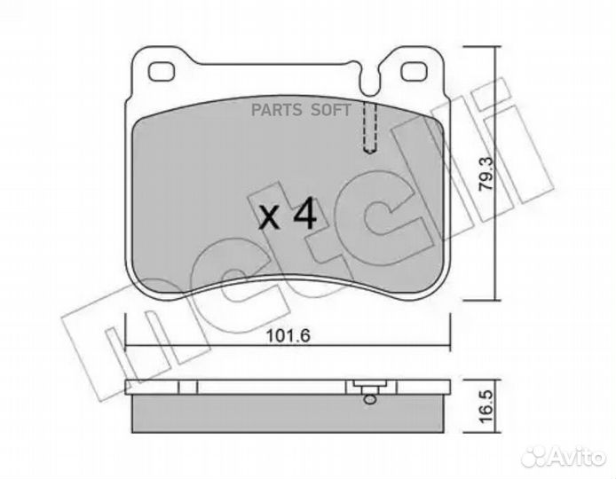Metelli 2206680 Колодки тормозные MB W202 -07 пере