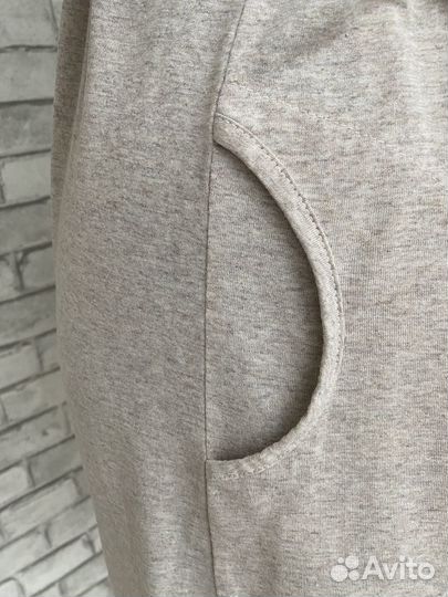 Халат для беременных с кружевом бежевый р.42