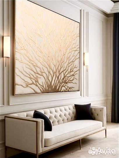 Картина. Картина в интерьер. Картина золото