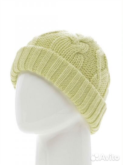 Шапка вязаная 56 58 р на флисе женская полушерсть