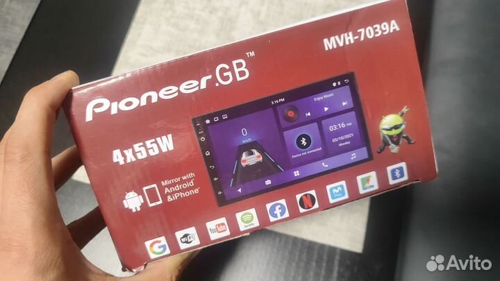 Автомагнитола pioneer 2din с блютузом