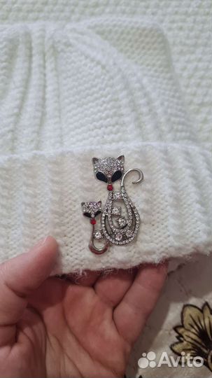 Зимний женский комплект шапка и снуд