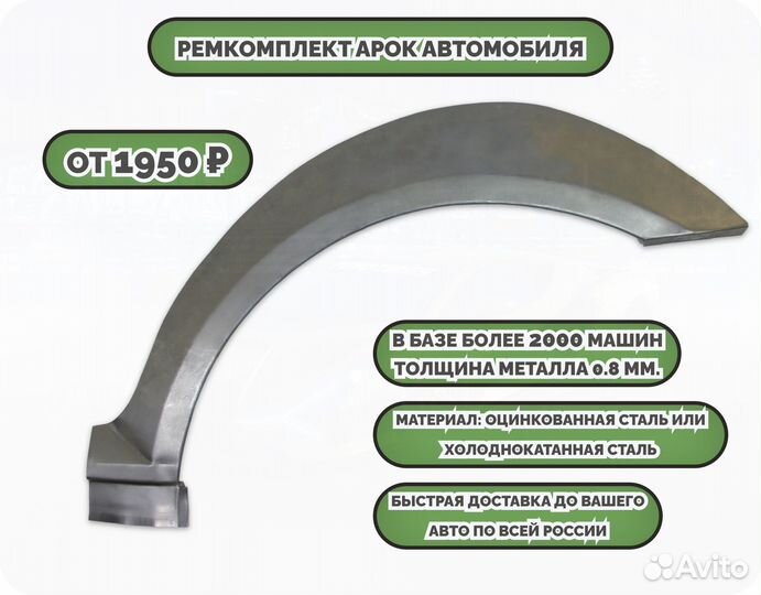 Ремонтные арки (ремкомплект) на автомобиль