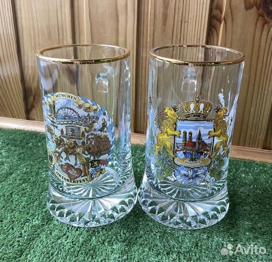 Кружка пивная Германия Россия Стекло Керамика