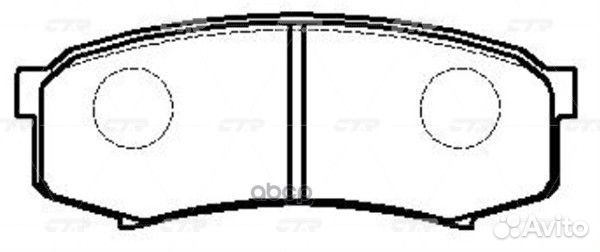 CKT-14 Колодки тормозные дисковые зад GK1