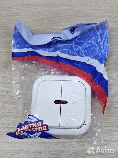 Выключатель А56-176 2-кл. с индикацией бел