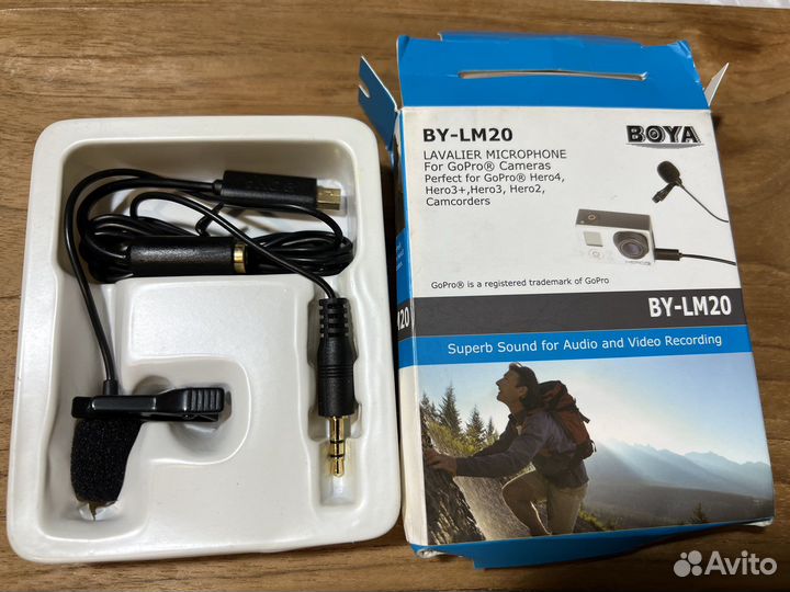 Микрофон петличный для GoPro 3,4 и dslr
