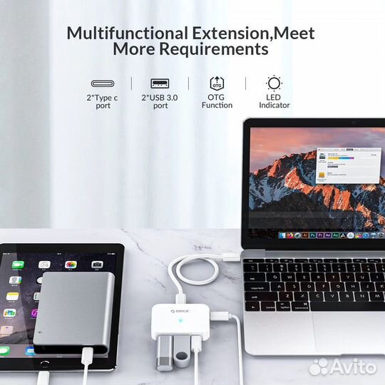 USB-разветвитель orico, USB Type-C, USB 3,1