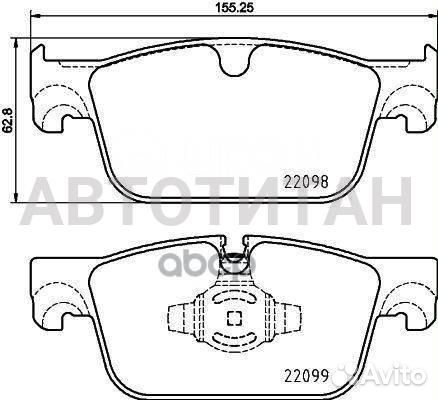 P 86 028 колодки тормозные передние Volvo V90/S90 16