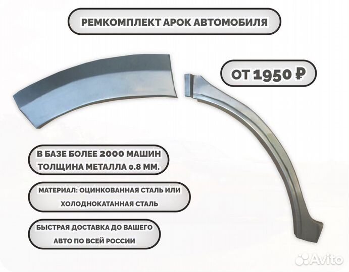 Ремонтные арки (ремкомплект) на автомобиль