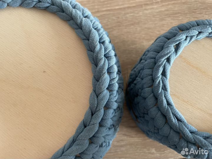 Корзина из трикотажной пряжи