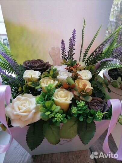 Букет из роз мыло ручной работы