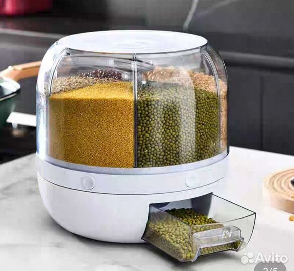 Контейнер диспенсер для круп, сыпучих продуктов