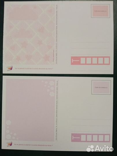 Карточки японские немаркированные, серия 5 шт