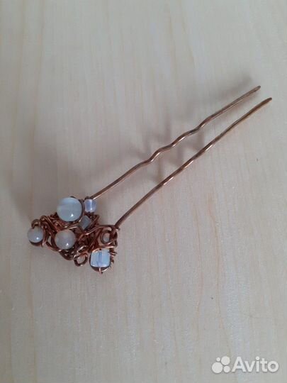Браслет Ожерелье Заколка волос медь натур.камни