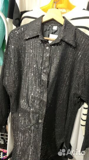 Рубашка в пайетках