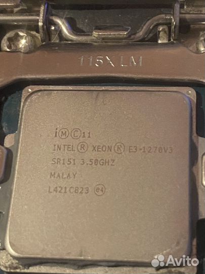 Материнская плата с процессором