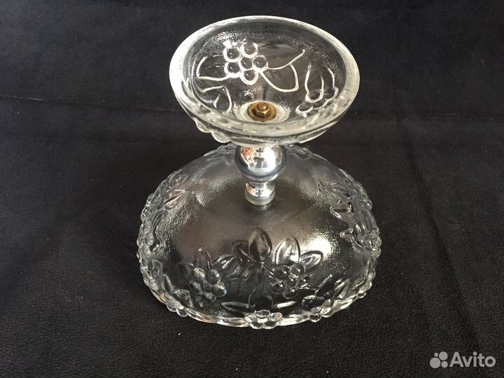 Ваза на серебряной ножке и Чаша. Хрусталь СССР