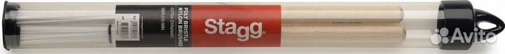 Барабанные нейлоновые щетки Stagg sbru10-WN