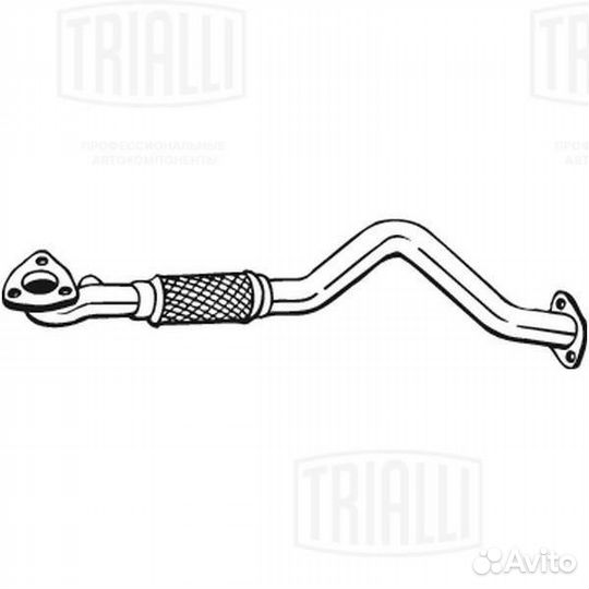 Труба приёмн Chevrolet Aveo 04- с гофр и отв под д