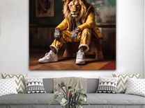 Картина на холсте "Стильные львы"