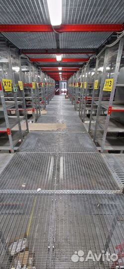 Полочный мезонин 4-х уровневый б/у Русский Стеллаж