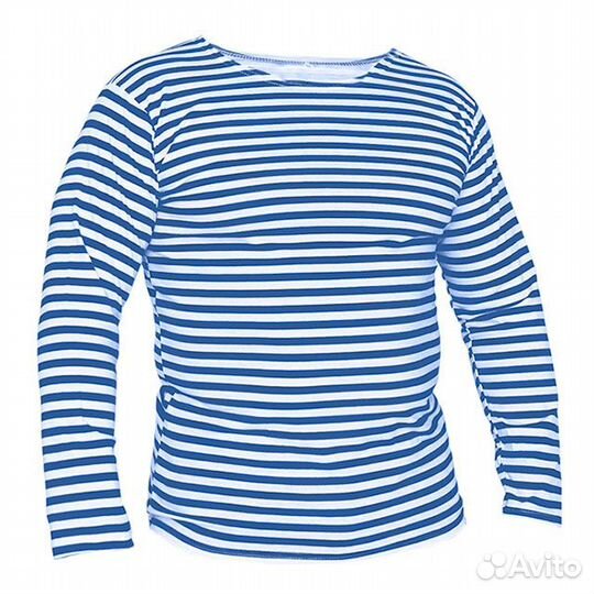 Тельняшка байка 3-х нитка, рисунок голубая полоса