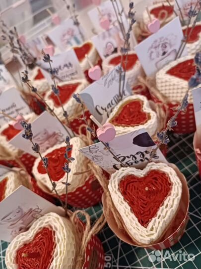 Свечи из вощины Сердце подарок