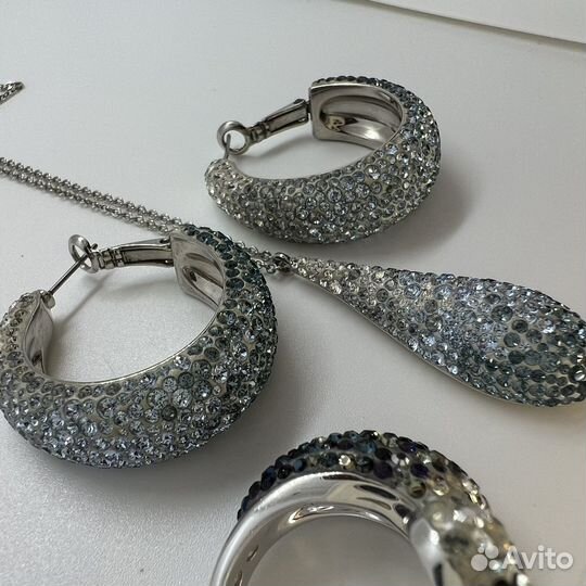 Swarovski коллекция голубая кулон серьги конго