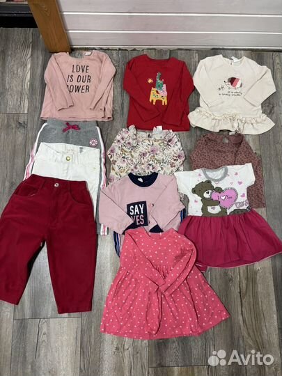 Детские вещи на девочку пакетом 86 92