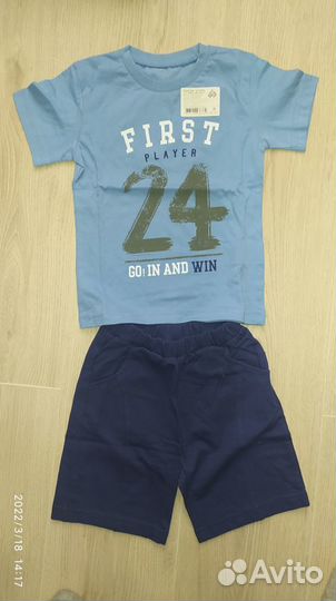 Костюм (футболка + шорты) 110р