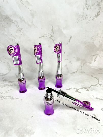 Жидкая, суперустойчивая подводка для глаз, черная