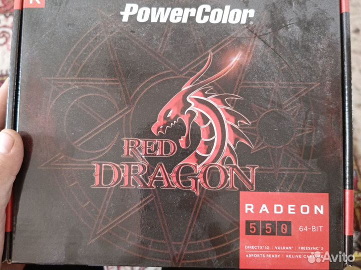 Видеокарта amd rx 550 powercolor 2gb