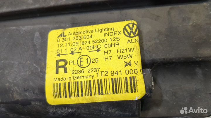 Кронштейн фары Volkswagen Touran, 2010