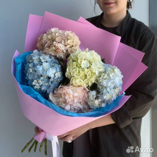 Гортензия букет цветы доставка цветов