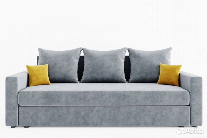 Диван прямой Олимп-1 (ппу) с ножками-кубышками