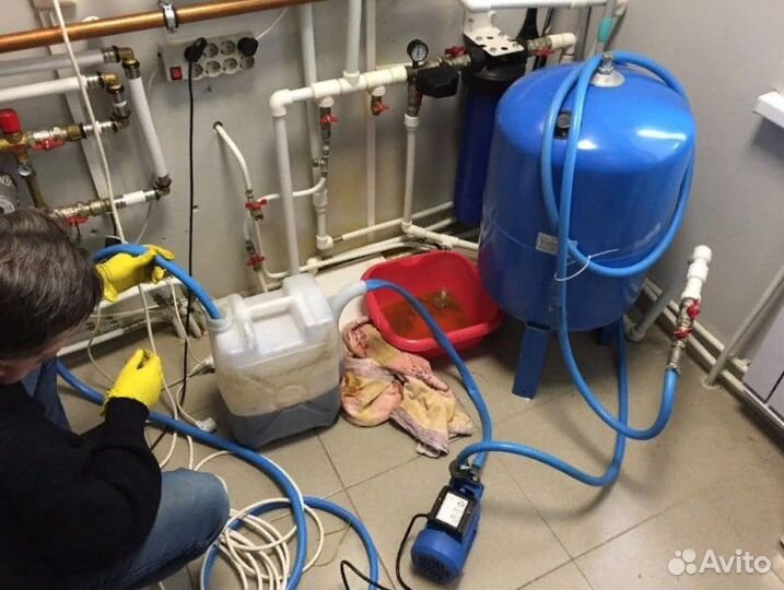 Промывка системы отопления и теплообменников