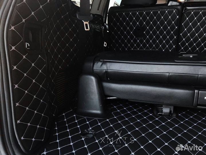 3D Коврики из экокожи в багажник для TLC 200