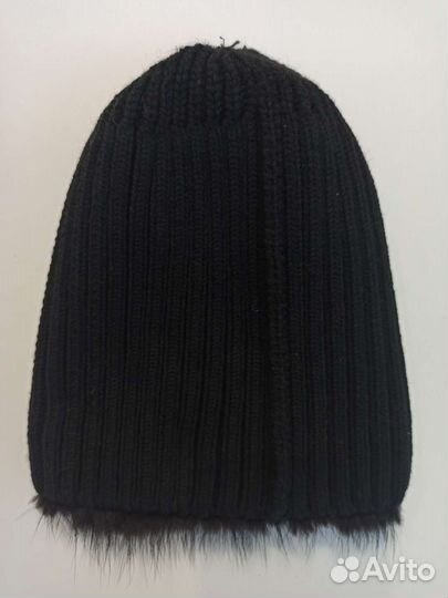Шапка норковая вязаная