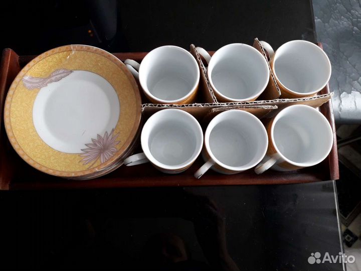Кофейный сервиз Китай керамика на 6 персон плюс де