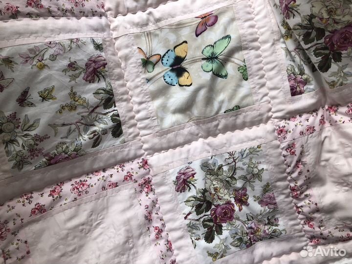 Одеяло детское лоскутное в ретро-стиле